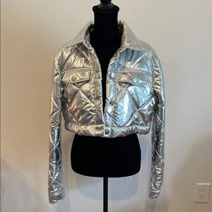 Silver Quilted Women's Jacket